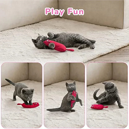 Rustle Sound Catnip Toy Cats Product For Pets Cat Toys For Kitten Teeth Grinding Cat Plush Toy Thumb Pillow Pet Accessories