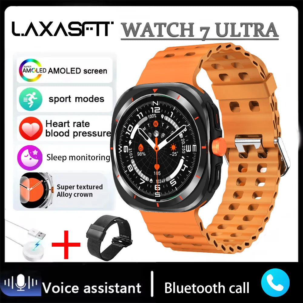 LAXASFIT 2025 New Smart Watch GT7 Ultra Men's Multifunctional Sports Fitness Tracker Health Ladies Smartwatch Gift