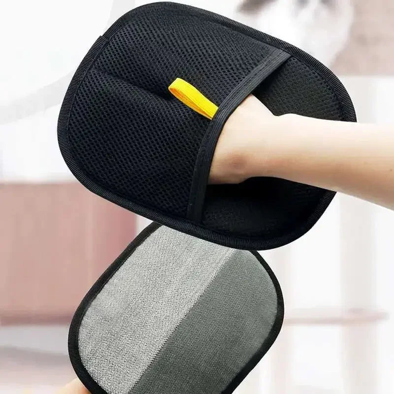 Pet Hair Removal Set Tool Reusable Static Removal Gloves Double-Sided Grooming Gloves Remove Dog Cat Fur Hair for Carpets Sofa