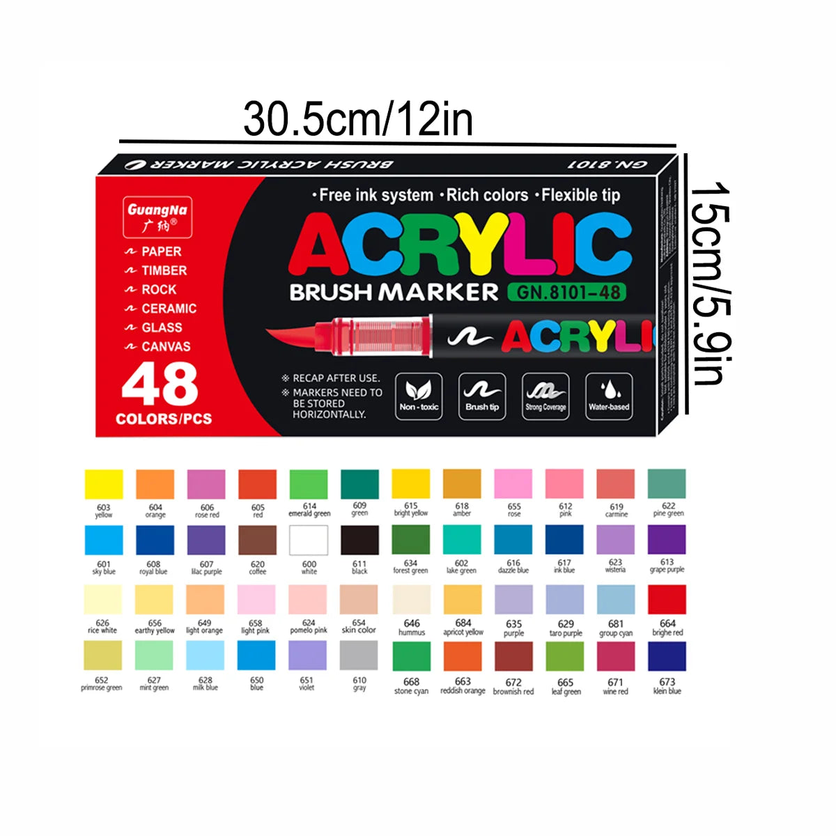 12-240 Color/box Professional Artist Marker Set - Soft-tip Drawing Straight Line Liquid Acrylic Markers, DIY Graffiti Art Painti