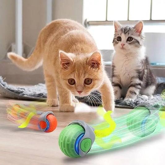 New Interactive Cat Toys Ball Auto Electric Rolling Ball Toys for Cat Kitty Pet Smart Automatic Teaser USB Rechargeable Cat Toy