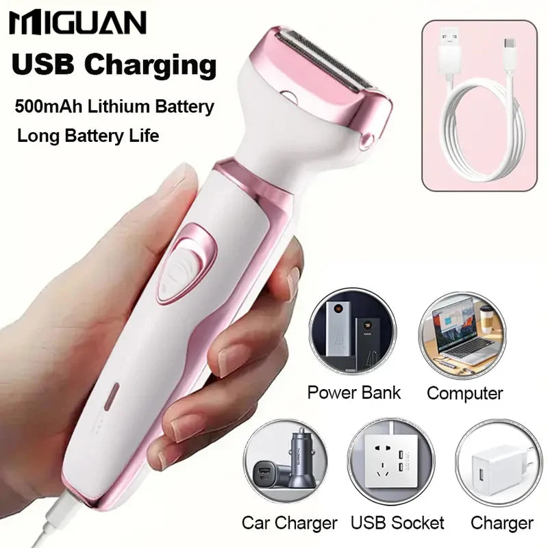 4 In 1 Women's Electric Hair Remover/Women's Multi-Function Electric Hair Remover Set/Women's Bikini Trimmer/USB Rechargeable