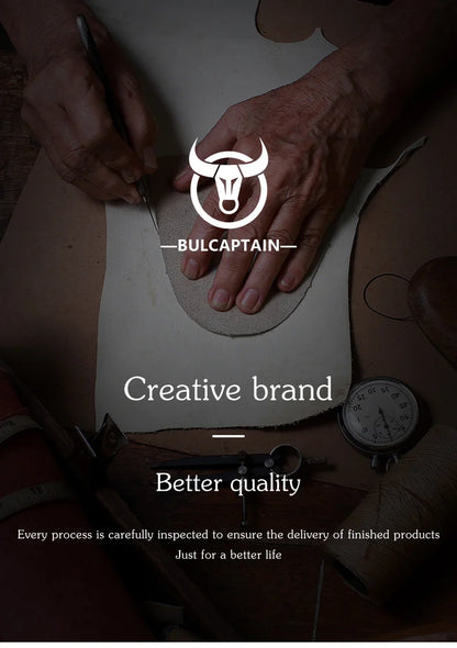 BULLCAPTAIN 2023 The Latest Men's Leather Chest Bag Large Capacity Casual Men's Messenger Bag Classic Leather Chest Bag XB 127