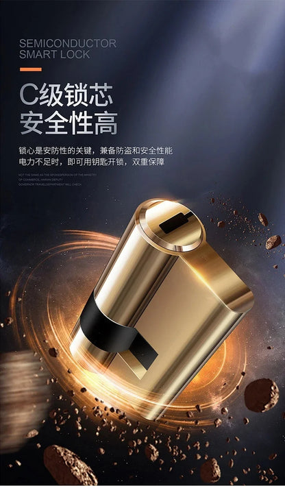 3D Facial Recognition Intelligent Door Lock Fully Automatic Lock Password Lock Fingerprint Lock Home Intercom Graffiti Palm Vein
