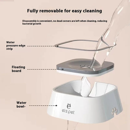 Pet Bowl, Dog Drinking Bowl, No Wet Mouth, Floating Bowl To Prevent Knocking, Cat Water Dispenser, Splash-proof Dog Bowl