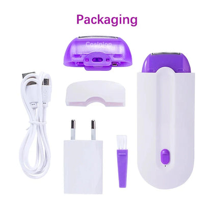Professional Painless Hair Removal Kit Laser Touch Epilator  Usb Rechargeable Body Face Leg Bikini Remove Depilador Shaver