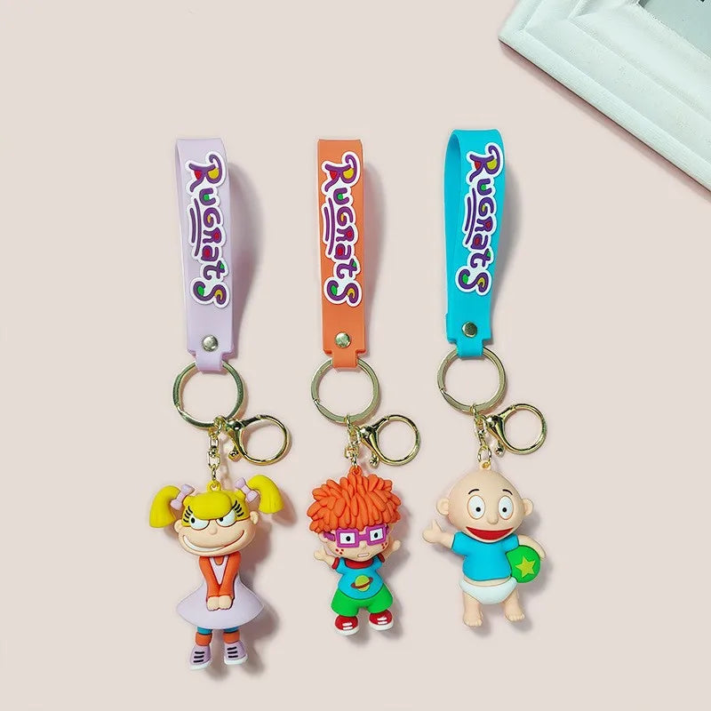 Cartoon Naughty Boy Keychain New Cute Silicone Doll Bag Hanging Car Key Chain