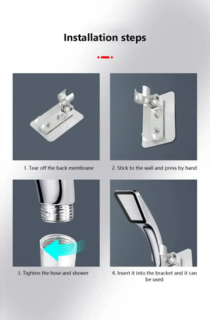 300 Holes Pressurized Showerhead Hand Hold Square Rain Shower Head Water Saving Rainfall Spray Nozzle Bathroom Accessories