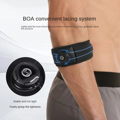 Knob Adjustable Arm Support Band Built-in Silicone Pad Thicken Tennis Elbow Brace Non-slip Pressurized