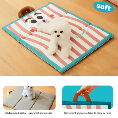 Upgraded 2025 Dog & Cat  Pet Sleep Pad bed - Waterproof Anti-Slip Foldable  Multi-Function Outdoor/Indoor