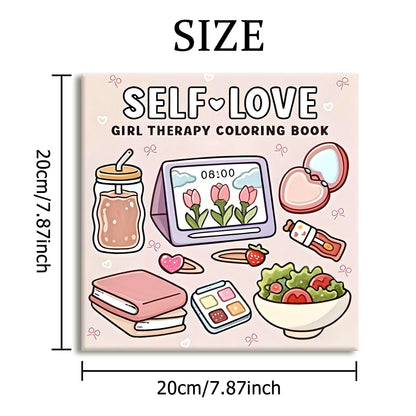 SELF LOVE Bold-easy Patterns Coloring Book for Adults Cute Drawing Book Perfect Gift for Party and Birthday