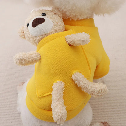 New Autumn and Winter Dog Jersey Sweater Spring Cat Cute Bear Pet Dog Clothes for Small Dogs Chihuahua Teddy Yorkies