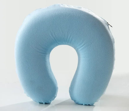 Memory Foam Neck Pillow Resting Head Neck U Shape Soft Travel Pillow For Office Train Rest Airplane 15 Colors Neck Pillows