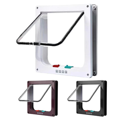 Dog Cat Kitten Flap Puppy Kitten Safety In&out Pet Door with 4 Way Security Lock Door Pet Doors and Sliding Door Safety Pet Door
