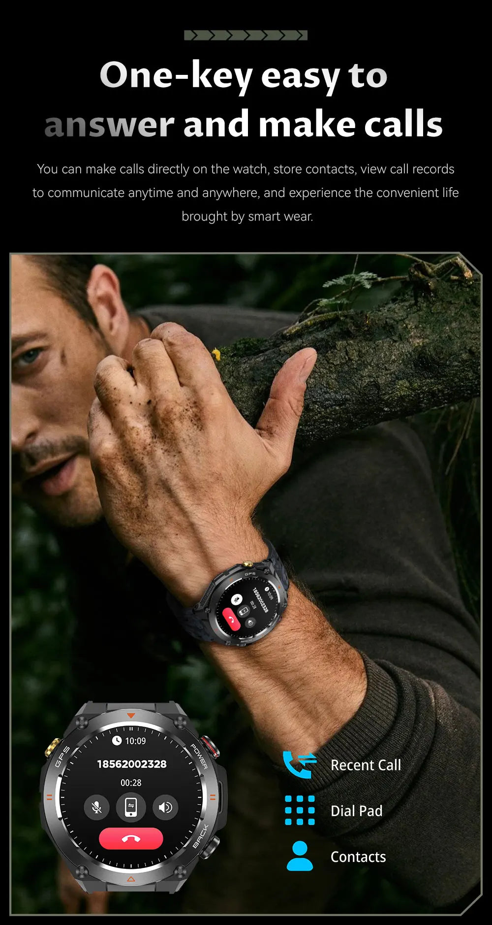2025 New For Xiaomi GPS Sports Smart Watch Men Waterproof Fitness Trackr Bluetooth call 650Mah Battery Smartwatch Woman Bracelet