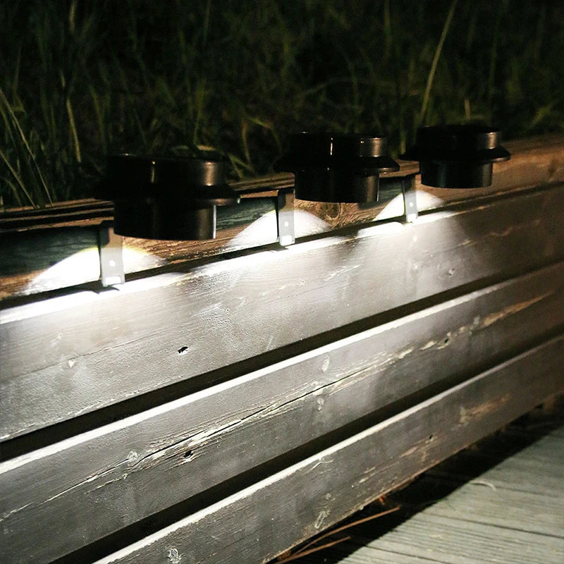 3LED Solar Power Gutter Light Waterproof Wall Lamp White Warm Fence Night Light for Garden Pathway Campin Deco LED Light Fixture