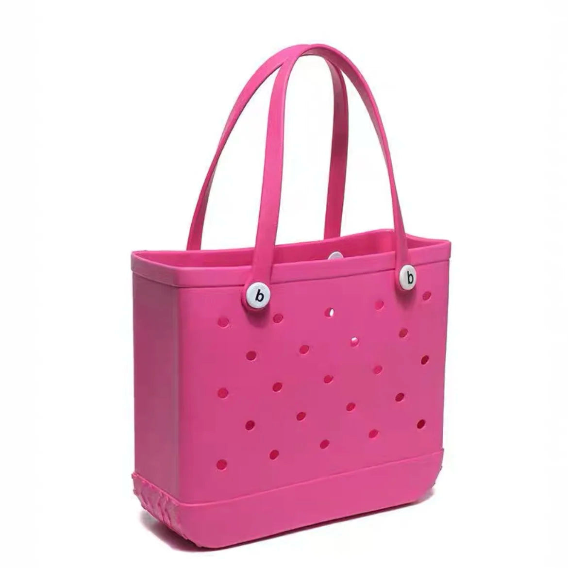 M/L/XL Fashion Beach Bags EVA Rubber Waterproof Storage Baskets Travel Shopping Handbag Women Shoulder Solid Color Tote Bag