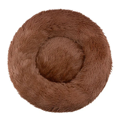 Round Pet Bed for Large,Medium and Small Dogs House Bed Soft Cats Bed Long Plush Dog House for Dogs House Winter Warm Sleeping