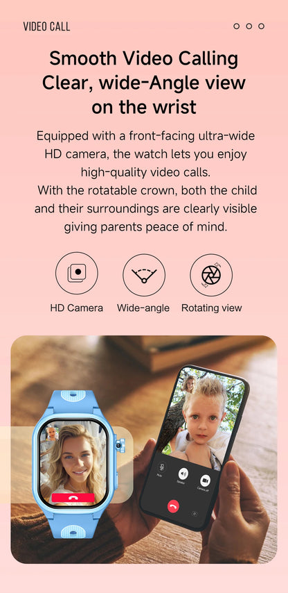 Kids 4G Smart Phone Watch 2.0'' 2+16G APP Download GPS WIFI Video Call  Camera Children Smartwatch Monitor Tracker Location