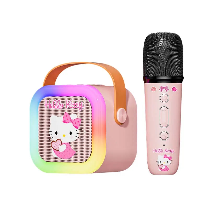 Sanrio Bluetooth Speakers ML07 Karaoke Machine Portable Speakers Bluetooth with Mic LED Light Machine Home Family Singing Gift