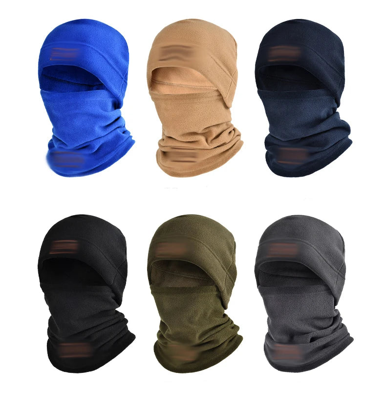 Autumn And Winter Fleece Hat Men's Sports Cold Swing Fleece Neck Cover Outdoor Cycling Mountaineering Mask Warm Cold Neck Set
