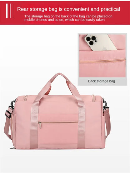 Carry On Travel Bag Large Capacity Gym Bag Weekender Overnight Duffle Bags With Shoe Compartment Sports Fitness Bags for Women