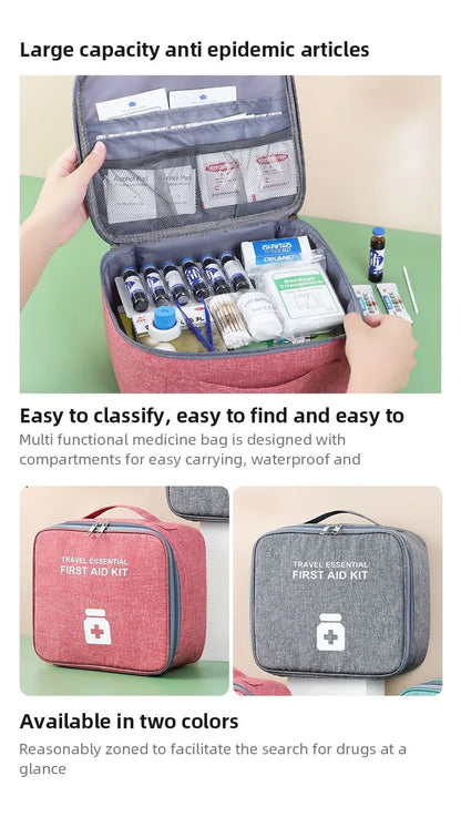 Family First Aid Kit Portable Outdoor Travel Storage Bag Household Large Capacity Layered Medicine Storage Bag