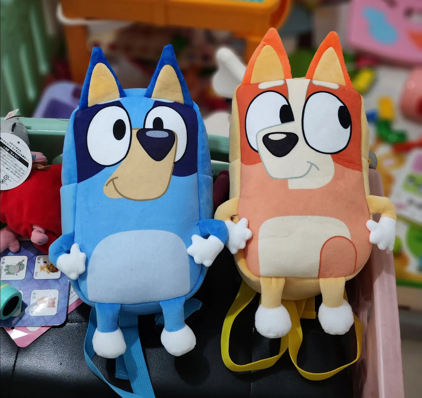 Bluey Family kawaii Kindergarten Children's Cartoon School Bag Bluebin Dog Backpack Kawaii Blue Orange Dog Backpack Children's