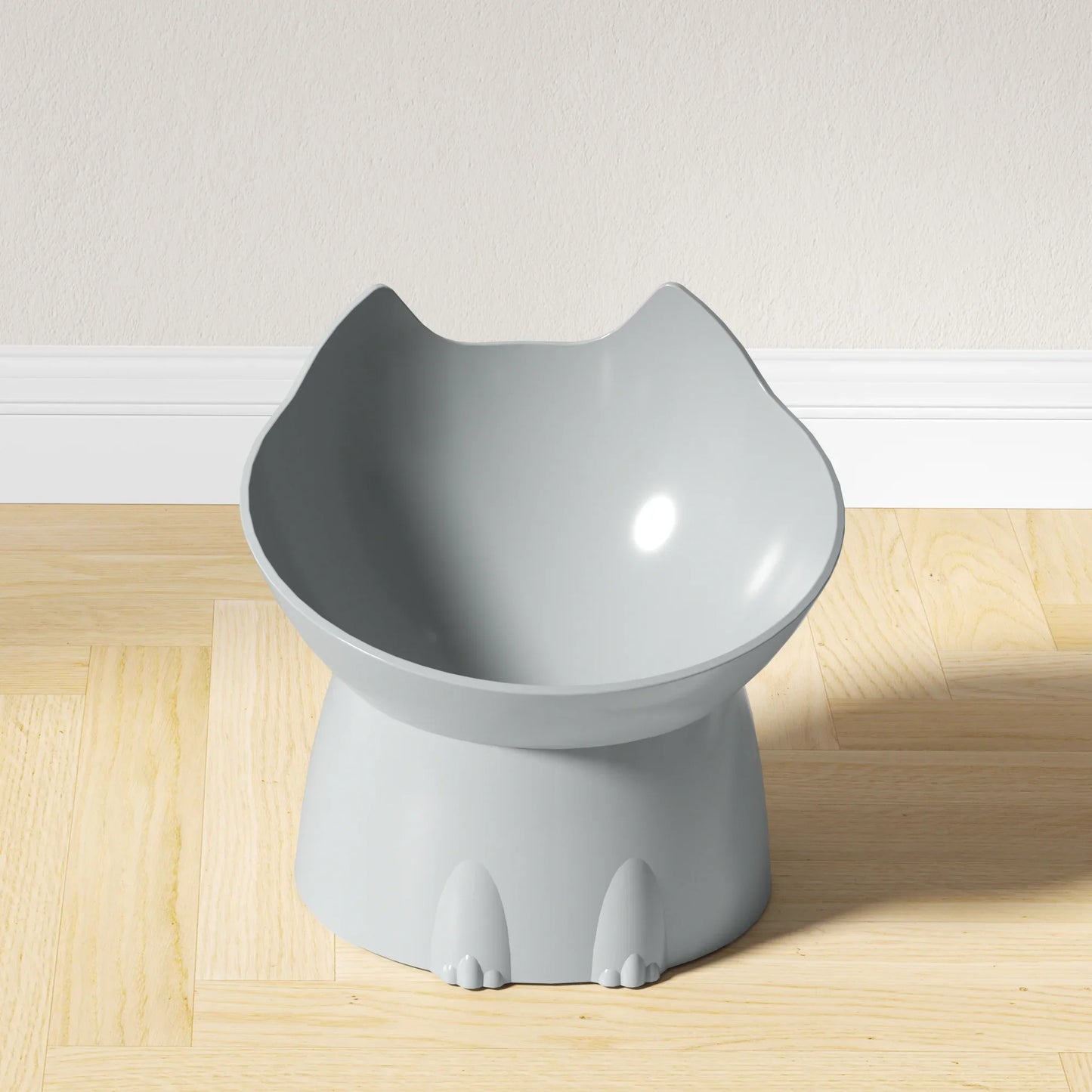 Pet Bowl Protects Cervical Vertebrae Dog Basin High-legged Cat Bowl Prevents Overturning Plastic Slanted Cat Food Bowl
