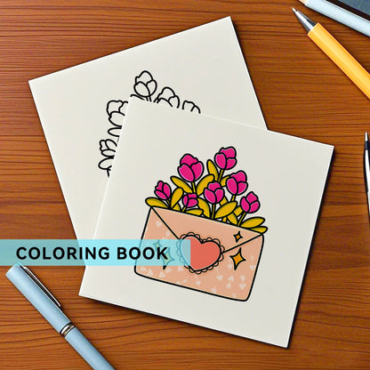 Cozy Love Hearts Coloring Book Educational Relaxation Gift Graffiti Painting Book Doodles Book Adult Relaxation Activities