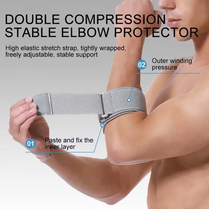 GOBYGO 1Pcs Breathable Tennis Elbow Brace Compression Pad Relieves tendonitis Adjustable Tennis Golf Elbow Forearm Brace Strap