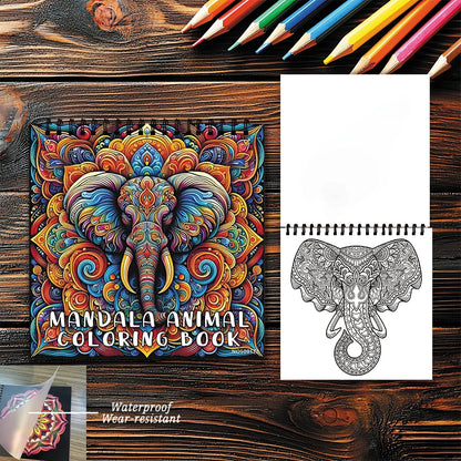 Fantastic Mandala Animal Coloring Book - 8.27 x 8.27 inches 22 pages coloring book - helps relieve stress and emotions, positive