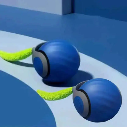 Smart Interactive Cat Toys Ball Automatic Rolling Ball with Faux Tail USB Rechargeable Electric Pet Toy for Teaser and Training
