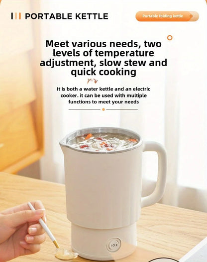 Travel Folding Kettle Outdoor Portable Small Folding Kettle 304 Stainless Steel Electric Kettle Boiler