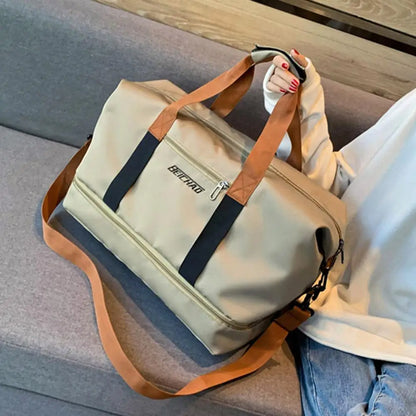 Large Capacity Gym Bag Portable Short Distance Travel Bag Sports Fitness Waterproof Handbag Luggage Storage Bag