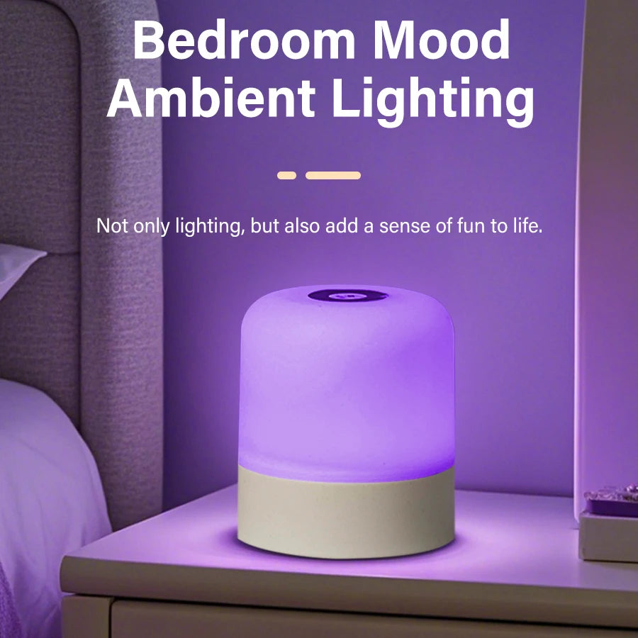 Touch LED Night Light USB Table Lamps Rechargeable Dimmable Bedside Light for Bedroom Decor Home Christmas Gift Child Night Lamp