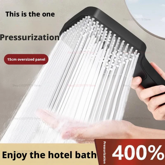 Pressurized Nozzle Bathroom Shower Head High Pressure Water Saving Sprayer ABS Bathroom Accessories Chrome Rainfall Shower Head