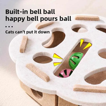 Pet Cat Toys Felt Puzzle Box Interactive Exercise Hunting Game For Indoor Cats Sports Accessories Entertainment