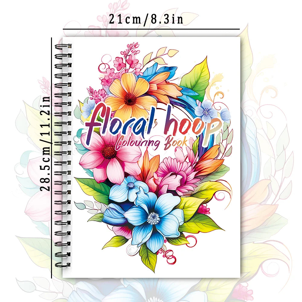 Spiral Coloring book -30 Sheets adult coloring book, 11.3 x 8.3 inches, 100g thick paper, drawing book, homecoming holiday gift