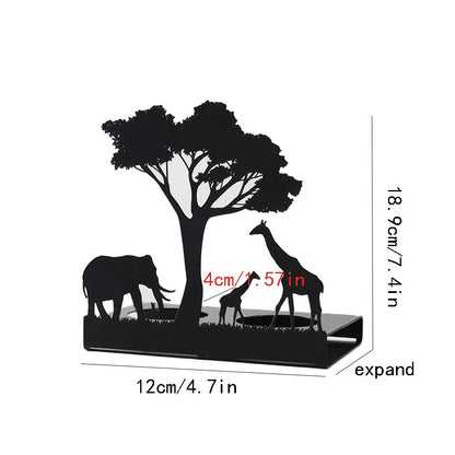 3D Animals Candle Container Silhouette Metal Iron Candlestick Holder Deer Elephant Giraffe Home Desktop Decor DIY Props Gift Kit