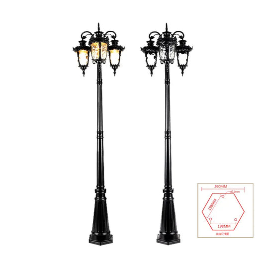 (H≈2.3M)Garden Lights Street Lights Lawn Flowers Park Lights Waterproof Outdoor Villa High Pole Lights Landscape