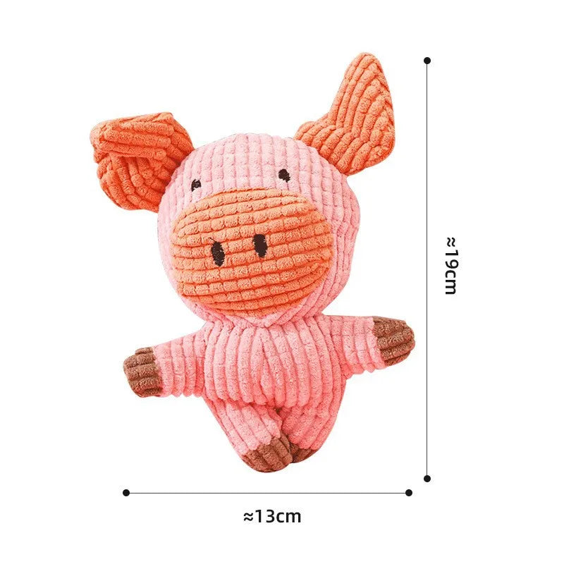 Plush Dog Toy Bite Resistant Squeaky Sound Dog Toy for Small Large Dogs Puppy Pets Training Accessories Cute Animals Shape