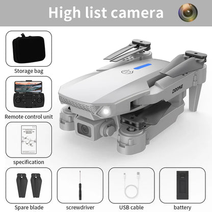 Drone E88 RC Quadcopter Foldable Portable 5G WiFi FPV Drones With 4K HD Camera Altitude Hold Mode follow Drone