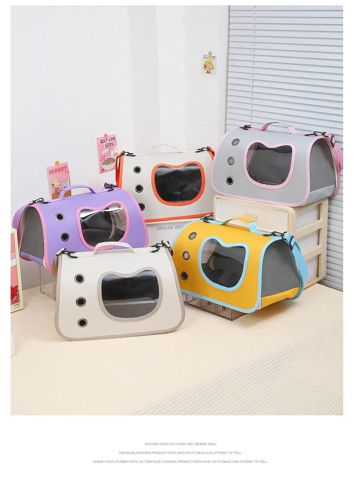 Pet Cat Bag Portable Dog Tote Bag Breathable Dog Backpack Carrier Small Dog Foldable Cat Carrier Large Space Travel TransportBag