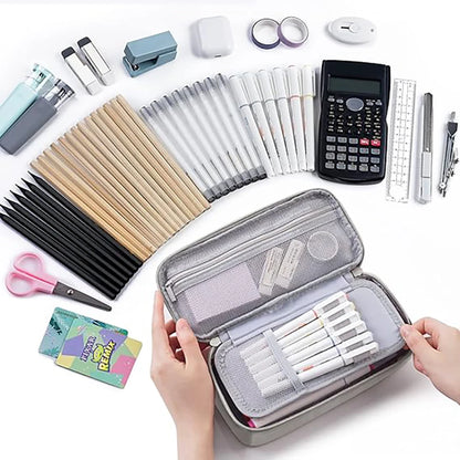 Large Pencil Case, Big Capacity Pencil Pouch Stationery Pen Bag, Storage High Capacity Bag Pouch Holder Box Organizer