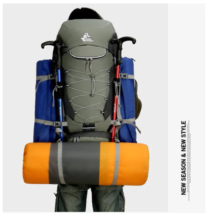 75L Camping Backpack Travel Sport Bag With Rain Cover Climbing Mountaineering Trekking Outdoor Rucksack Hiking Bag Shoulder Men