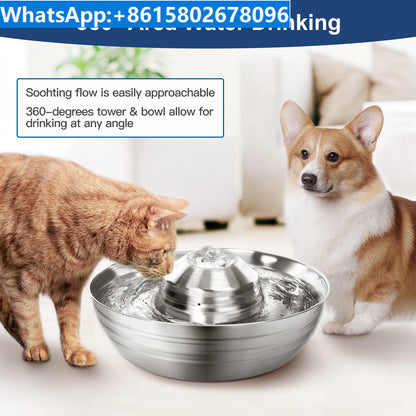 Easy to clean filter pet bowl automatic feeder water supply pipe without overflow