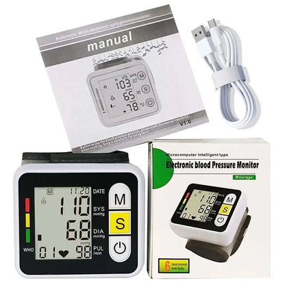 Digital Wrist Blood Pressure Monitor Medical Upper Arm Sphygmomanometer Automatic Tonometer Tensiometro Blood Pressure Meter