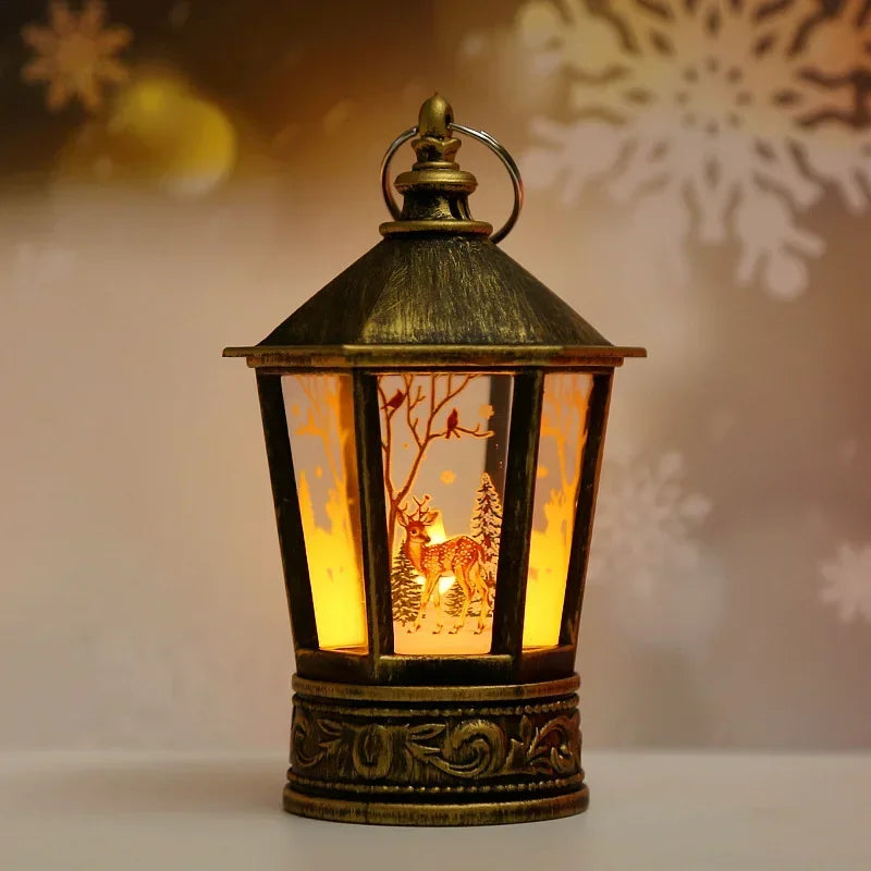 Santa Claus Snowman Lantern Light Merry Christmas Decoration For Home Christmas Tree Ornament Xmas Gifts Navidad 2024 New Year