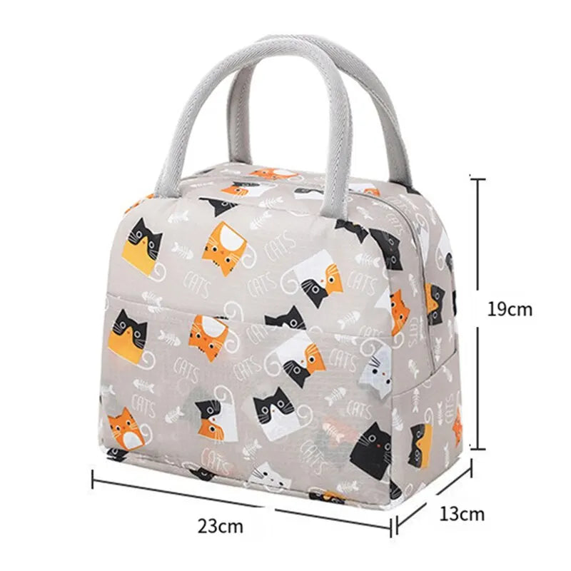 Cartoon Lunch Bag Portable Insulated Thermal Heat Children's Bento Bag Picnic Tote Kid School Lunch Box Bags Cooler Ice Pack New